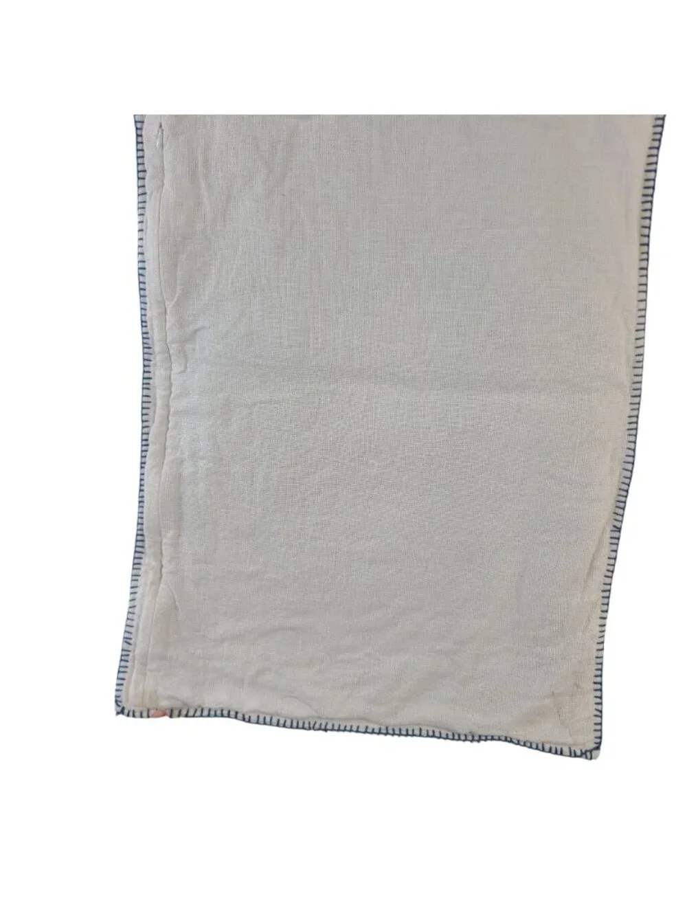 Serena & Lily Embroidered Floral Pillow Case White, Blue, Green Detailing 22x16